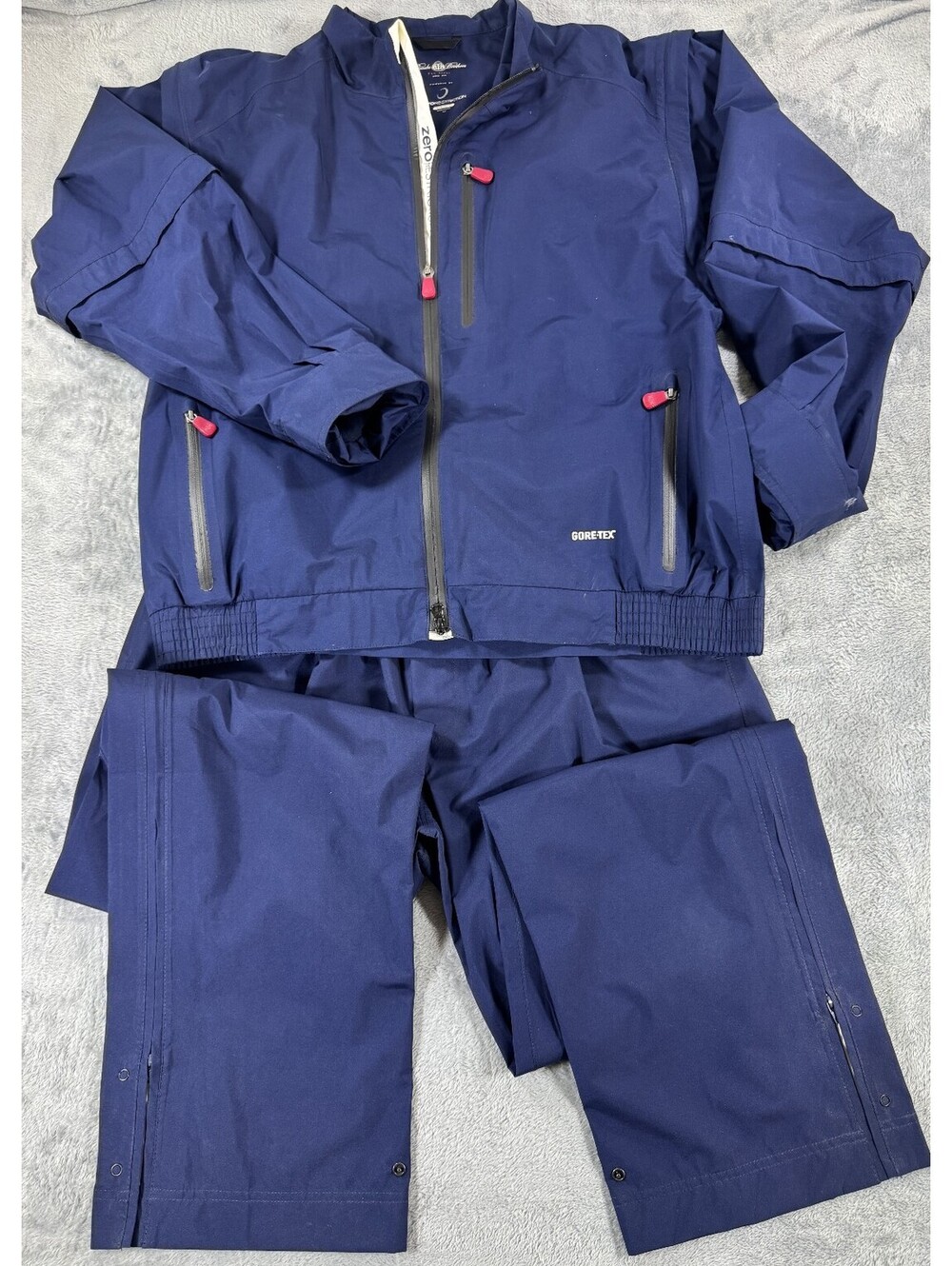 Brooks Brothers Zero Restriction Gore-Tex Golf Jacket and Pants Set Blue Mens M